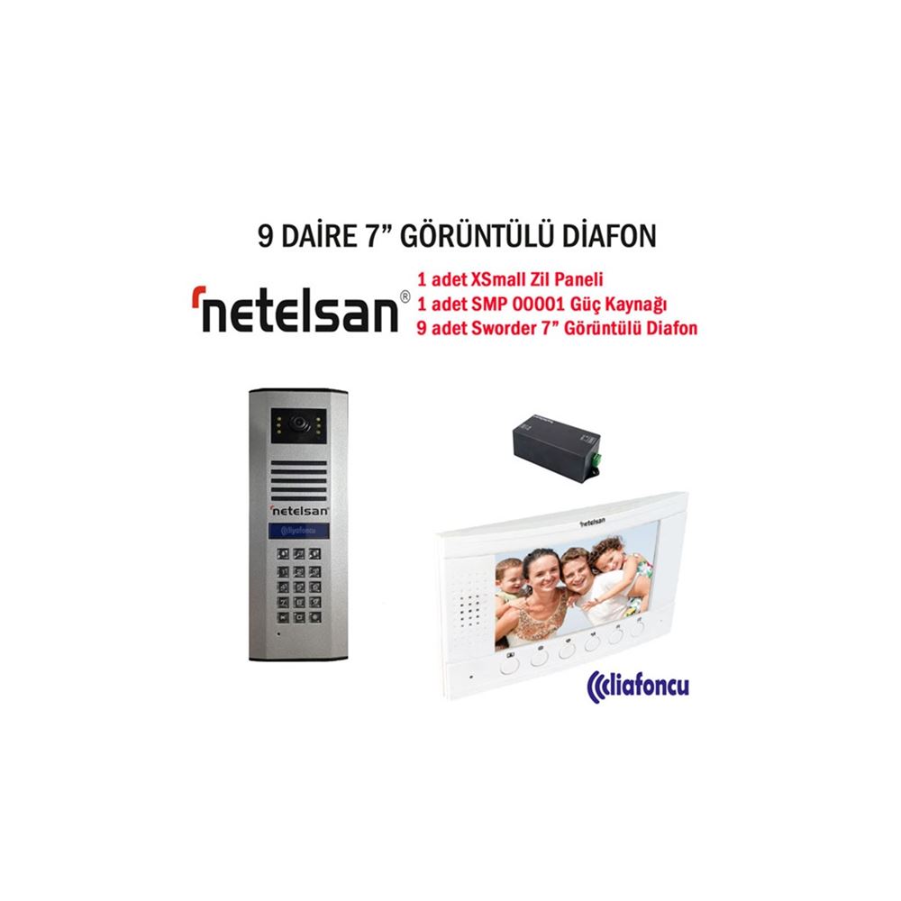 9 Daire Netelsan 7 inç Görüntülü Diafon Fiyatı