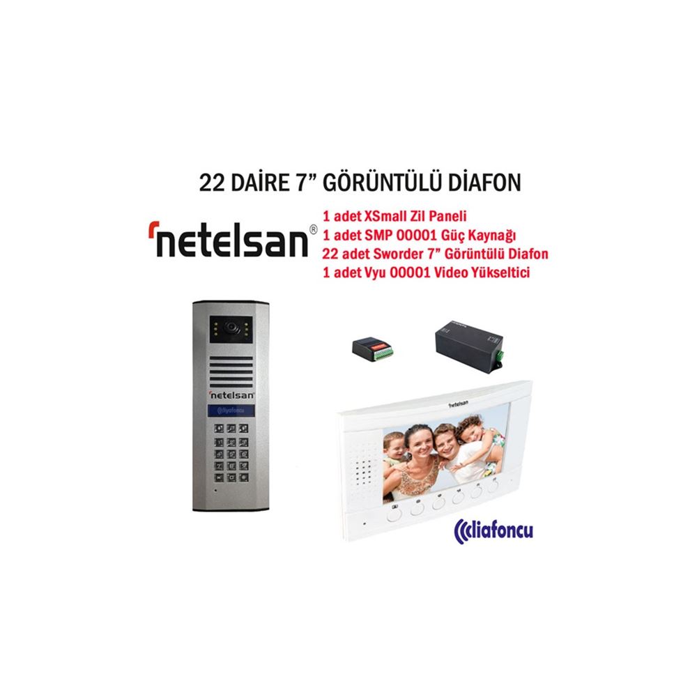 22 Daire Netelsan 7 inç Görüntülü Diafon Fiyatı